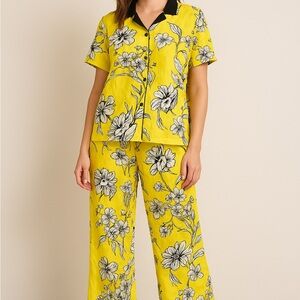 Floral Yellow Pajama Set